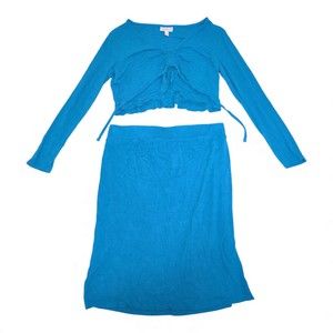 Ingrid + Isabel Blue Two-Piece Skirt Set, Size L